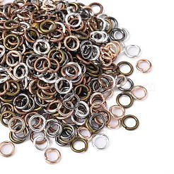 真鍮製オープンタイプ丸カン  ラウンド  ミックスカラー  6x1mm  18ゲージ  内径：4mm  約4160個/500g&nbsp;JRC6MM-M