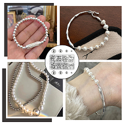 130Pcs 4 Styles Electroplated Non-magnetic Synthetic Hematite Beads Strands&nbsp;G-AR0005-91