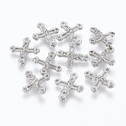Ccbプラスチックマルチ連リンク  クロス  プラチナ  20x18x5mm  穴：1mm&nbsp;LS-CCB-K003-51P