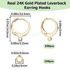 100Pcs 304 Stainless Steel Leverback Earring Findings&nbsp;DIY-BBC0002-77