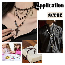 Cross Theme DIY Wooden Jewelry Sets Making Kits&nbsp;DIY-AR0004-75