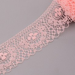 ポリエステルレーストリム  花柄のフラット  鮭色  1-3/8インチ（35x0.4mm）  約10.94ヤード（10m）/ロール&nbsp;LS-OCOR-WH0068-27