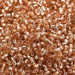 ガラスシードビーズ  銀並ぶ  シリンダー  ライトサーモン  2x1.5mm  穴：1.4mm  約50398個/ポンド&nbsp;SEED-S042-04B-17
