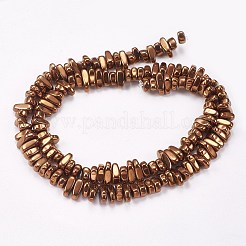 Electroplated Non-magnetic Synthetic Hematite Beads Strands&nbsp;G-P367-G02