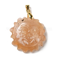 Natural Cherry Blossom Jasper Pendants&nbsp;G-E043-01A-10G