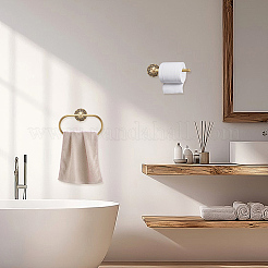 Oval Brass Towel Holders&nbsp;FIND-WH0366-358AB