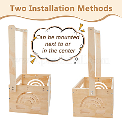 Rectangle Wooden Baby Shower Closet Crates&nbsp;ODIS-WH0099-102A