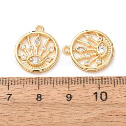 Brass Pave Cubic Zirconia Pendants&nbsp;KK-A304-29F-G