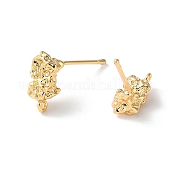 Rack Plating Brass Stud Earring Findings&nbsp;KK-M264-17G