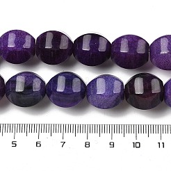 染め加工天然石瑪瑙ビーズ連売り  多面カット  ラウンド  暗い蘭  16mm  穴：1.2mm  約24~25個/連  14.76~15.43''（37.5~39.2センチメートル）&nbsp;G-H087-E01-01D