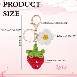 Yarn Woven Keychains&nbsp;KEYC-WH0025-093