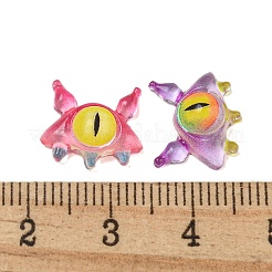 ハロウィーン半透明樹脂デコデンカボション  モンスターの目  ミックスカラー  11.5x12.5x4.5mm&nbsp;CRES-I035-12