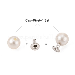 ABS Plastic Imitation Pearl Rivet Studs&nbsp;KY-L076-A-01