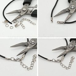 合金クリップはカニカンで終わります  ジュエリーには素敵な  ゴールドカラー  33x5mm  50セット/箱  梱包箱：5.4x5.3x2cm&nbsp;KK-PH0034-22