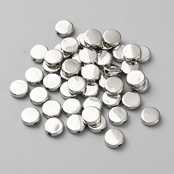 CCBプラスチックビーズ  フラットラウンド  プラチナ  7x2mm  穴：1.2mm&nbsp;CCB-WH0010-03