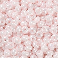 3/0 ガラスシードビーズ  不透明色の光沢  ラウンド  ラベンダーブラッシュ  5~5.5x3~3.5mm  穴：1.5~1.6mm  約77個/10g&nbsp;X1-SEED-L011-03A-08