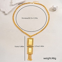 Elegant Geometric Tassel Brass Pendant Necklaces for Women's Holiday Party Accessories&nbsp;LR5784-2