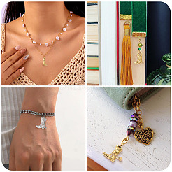 12Pcs 6 Styles Brass Micro Pave Cubic Zirconia Pendants&nbsp;KK-TA0003-49