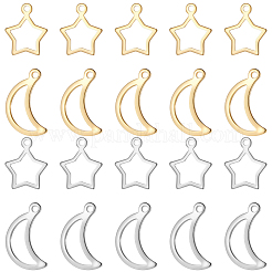 140Pcs 4 Styles 304 Stainless Steel Charms&nbsp;STAS-BBC0009-49