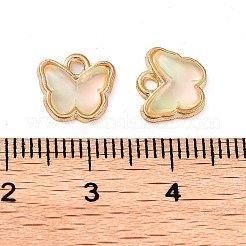 Rack Plating Alloy Glass Charms&nbsp;FIND-Q099-07G-07