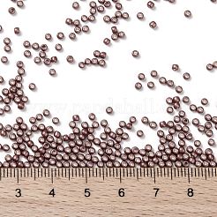 TOHOラウンドシードビーズ  日本製シードビーズ  艶消し  （564f）マットな亜鉛メッキカベルネ  11/0  2.2mm  穴：0.8mm  約5555個/50g&nbsp;SEED-XTR11-0564F