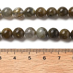 天然石ラブラドライトビーズ連売り  ラウンド  直径8mm  穴：1mm  約48個/連  15.5インチ（39cm）&nbsp;G-I253-01