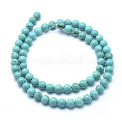 Natural Howlite Round Beads Strands&nbsp;X-TURQ-G148-03-6mm