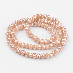 Electroplate Glass Beads Strands&nbsp;EGLA-P018-6mm-PL-A03