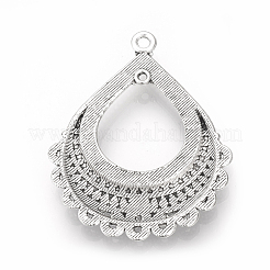 Tibetan Style Alloy Connector Rhinestone Settings&nbsp;TIBE-S311-03AS-LF