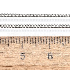 Long-Lasting Plated Brass Curb Chain Necklaces&nbsp;NJEW-K112-07P-NF