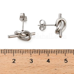 knot 304 Stainless Steel Stud Earrings&nbsp;EJEW-Z150-01P