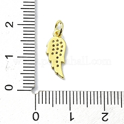 Brass Micro Pave Clear Cubic Zirconia Charms&nbsp;KK-H475-53G-02