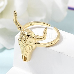 Brass Cuff Open Rings for Women&nbsp;RJEW-F216-04G