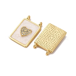 Brass Micro Pave Cubic Zirconia Pendants&nbsp;KK-D390-27G-04