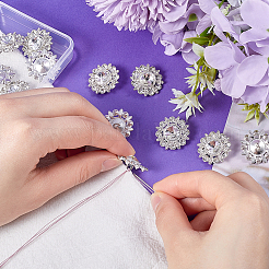 12Pcs Alloy Rhinestone Shank Buttons&nbsp;BUTT-GF0003-67