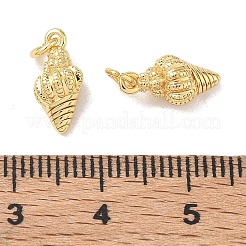 真鍮製チャーム  巻貝チャーム  18KGP本金メッキ  11x7.5x3mm  穴：2.5mm&nbsp;KK-E797-03B-G