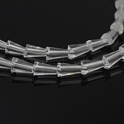 Faceted Cone Glass Beads Strands&nbsp;GLAA-F035-01