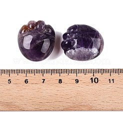 天然アメジストの足跡の置物  ホームオフィスのデスクトップ装飾用  25~25.5x22.5~23x12~13.5mm&nbsp;DJEW-N003-02B