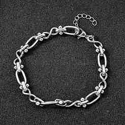 304 Stainless Steel Oval & Infinity Link Chain Bracelets for Women&nbsp;BJEW-K226-14A-P