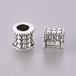 Antique Silver Tone Large Hole Tibetan Silver Column European Beads&nbsp;X-LFH10273Y-NF