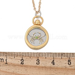 Brass Twelve Constellations Tarot Pendant Necklaces&nbsp;LS-NJEW-Q006-01F-G