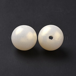 ABSプラスチックビーズ  ラウンド  淡黄色  16mm  穴：2.5mm  約230個/500g&nbsp;KY-G025-20B