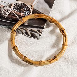 ウッドバッグハンドル  竹の指輪  121~124x12~14mm&nbsp;FIND-WH0043-26
