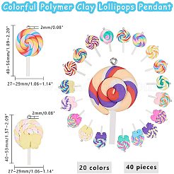 Handmade Polymer Clay Big Pendants&nbsp;CLAY-NB0001-25