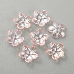 透明なアクリルビーズ  ABカラー  花  ピンク  11.5x3mm  穴：1.8mm&nbsp;MACR-CJC0004-05A