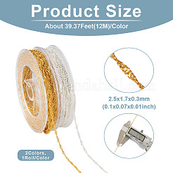 24M 2 Colors Soldered Brass Coated Iron Singapore Chains&nbsp;CH-YS0001-03