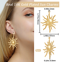 6Pcs Ion Plating(IP) 304 Stainless Steel Pendants&nbsp;STAS-BBC0003-81