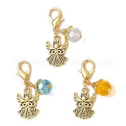 3Pcs Tibetan Style Alloy Angel Pendant Decorations&nbsp;HJEW-JM03837