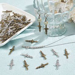100Pcs 2 Colors Tibetan Style Alloy Pendants&nbsp;FIND-AR0004-46