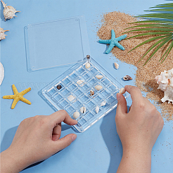 36 Grids Acrylic Shell Storage Box with Lid&nbsp;ODIS-WH0061-46